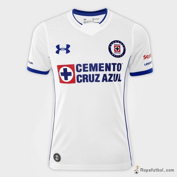 Camiseta Cruz Azul Replica Segunda Ropa Mujer 2017/18 Blanco